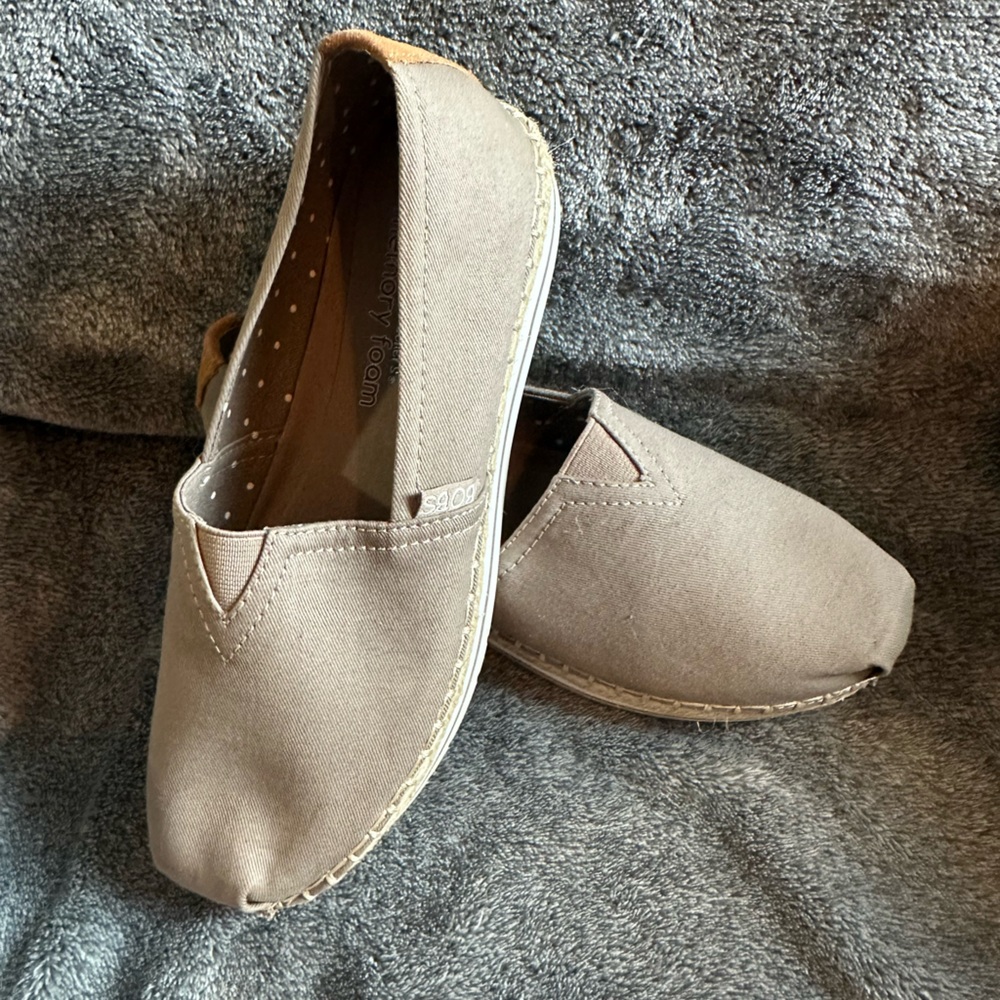 BOBS from Skechers Tan Espadrilles Slip-On Shoes